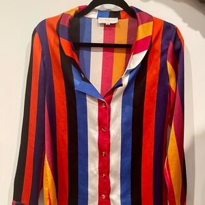 Never Fully Dressed Contrast Stripe Shirt - Multi
